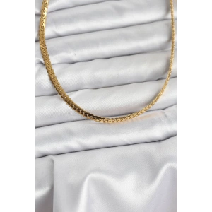 316L Çelik Gold Renk Zincir Kadın Kolye - TJ-BKO10631