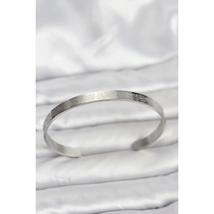 316L Çelik Gümüş Renk Ayetel Kürsi Yazılı Bileklik - TJ-BB8163