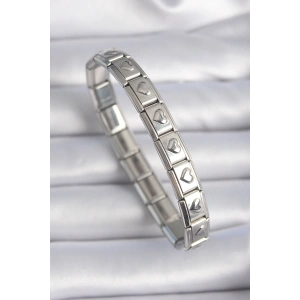 316L Çelik Gümüş Renk Kalp İşleme Nomination Charm Bileklik