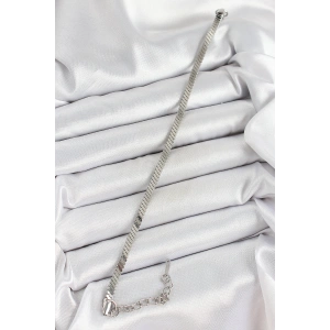 316L Çelik Gümüş Renk Yassı Zincir Model Kadın Bileklik - TJ-BB7085