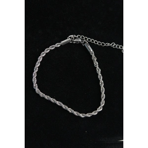 316L Çelik Halat Model Gümüş Renk Erkek Bileklik - TJ-EB3742