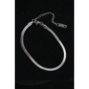 316L Çelik İtalyan Model Gümüş Renk Erkek Bileklik - TJ-EB3743