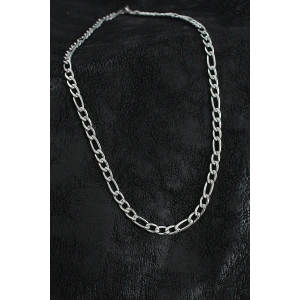 316L Çelik Kalın Figaro Zincir Model Gümüş Renk Erkek Kolye - TJ-ERK1394