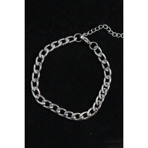 316L Çelik Kalın Klasik Model Gümüş Renk Erkek Bileklik