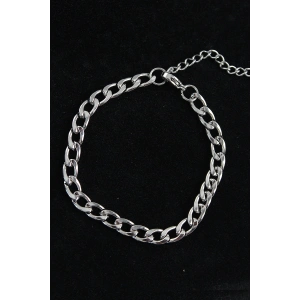 316L Çelik Kalın Klasik Model Gümüş Renk Erkek Bileklik - TJ-EB3741