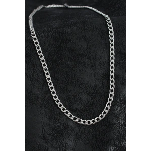 316L Çelik Kalın Klasik Zincir Model Gümüş Renk Erkek Kolye