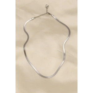 316L Çelik Silver Renk 45 cm İtalyan Zincir Model Kadın Kolye - TJ-BKO5903