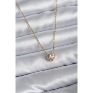 316L Çelik Zincir Gold Renk Charm Kadın Kolye - TJ-BKO7820