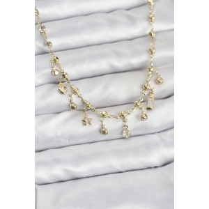 316L Çelik Zincir Gold Renk Kolye - TJ-BKO10784