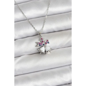 316L Çelik Zincir Gümüş Renk Chirtsmas Bell Model Yılbaşı Temalı Kadın Kolye