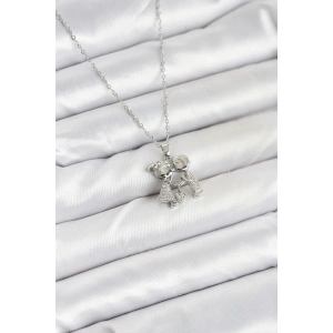 316L Çelik Zincir Gümüş Renk Erkek Kız Model Kadın Kolye