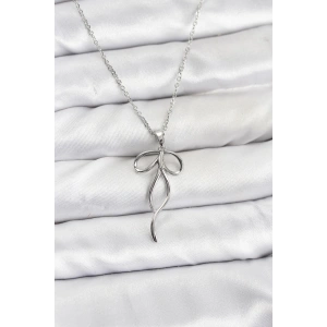 316L Çelik Zincir Gümüş Renk Fiyonk Model Kadın Kolye