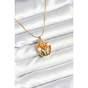 316L Çelik Zincir Model Sanatsal Portre Kadın Kolye - TJ-BKO10594