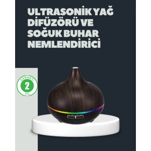 550ML Ultrasonik Ha Nemlendirici ve Aromaterapi Difüzörü