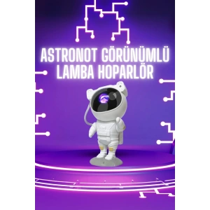 Astronot Şeklinde Bluetooth Hoparlör Gökyüzü Kumandalı Aydınlatma Lamba