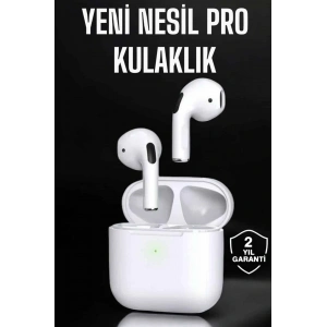 Beyaz Yeni Nesil Pro Bluetooth Kulaklık Yüksek Ses Kaliteli ANC Özelliği