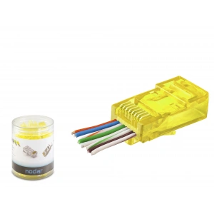 Cat6 Ez Rj45 Konnektör - 100 Adet Sari / Özel Plastik Kutulu ND2400