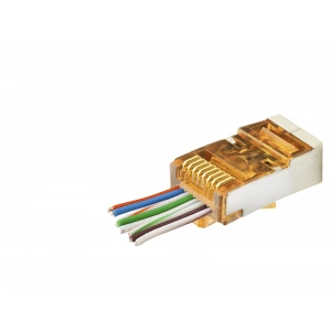 Cat6E Ez Rj45 Metal Konnektör 100 Adet Plastik Kutu - Turuncu ND2421