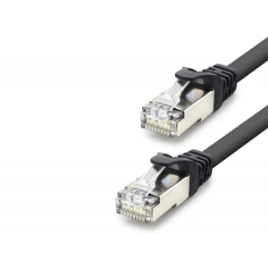 Cat7 Ethernet Patch Kablosu 10 Gbps 600 Mhz 30 Cm - Siyah HDX5088