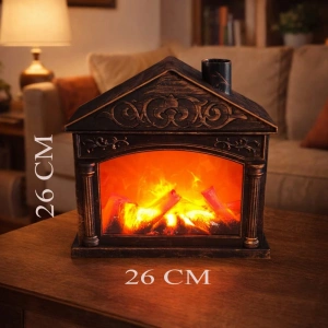Dekoratif Ledli Ev Tasarımlı Şömine