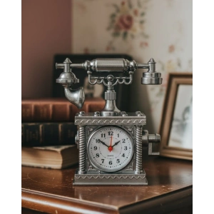 Dekoratif Retro Telefon Masa Saati Çalar Saat Özellikli