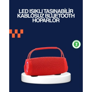 Derin Baslı Çift Hoparlörlü Taşınabilir Kablosuz Hoparlör