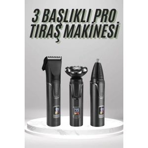 Dijital Göstergeli 3 Başlıklı Tıraş Makinesi Islak Kuru  Öncesi Günlük