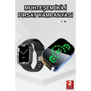 Dokunmatik Akıllı Saat Yeni Nesil Kulaklık Kampanyası ANC Özelliği Yüksek Ses Kaliteli