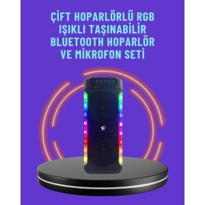 Ev ve Dış Mekan Kullanımına Uygun RGB Işıklı Hoparlör