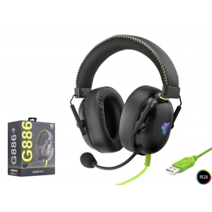 Gaming Kulaklik Usb Rgb 7.1 - Si̇yah/Yeşi̇l G886