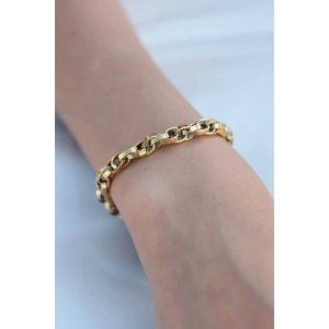 Gold Renk Çelik Zincir Kadın Bileklik - TJ-BB4429