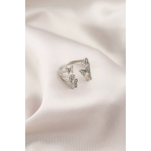 Gümüş Renk Metal Model Kadın Yüzük - TJ-BYK2190