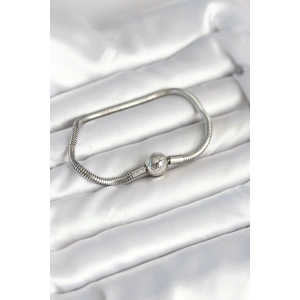 Gümüş Renk Pirinç Charm Bileklik - TJ-BB8015