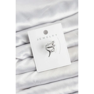 Gümüş Renk Pirinç Diken Model Kıkırdak Earcuff Küpe
