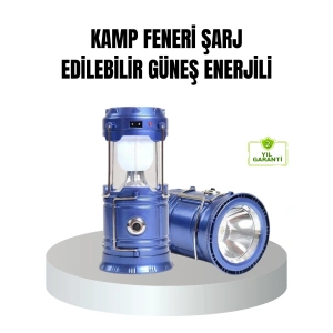 Güneş Enerjili Kamp Lambası Şarjlı Taşınabilir Kompakt Açık Ha Işığı