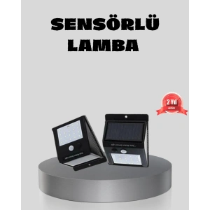 Güneş Enerjili Sensörlü Dış Mekan Duvar Lambası – 3 Modlu, 2200mAh Pil, 120° Algılama