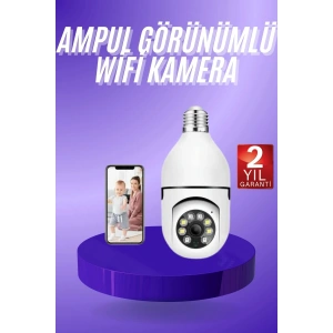 Güvenlik Kamerası Wi-Fi Özellikli 360 Derece Full Hd 1080p Ampül Kamera