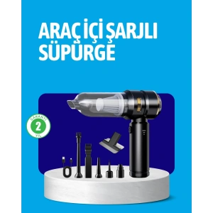 HEPA Filtreli Sessiz Çalışan Kablosuz Şarjlı Mini Süpürge