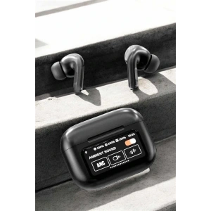 Kablosuz Bluetooth Kulaklık Ekranlı Uzun Şarj Süreli ANC Destekli