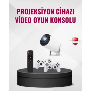 Kablosuz Mini Projeksiyon Cihazı Oyun ve Film İçin Taşınabilir Ev Sineması