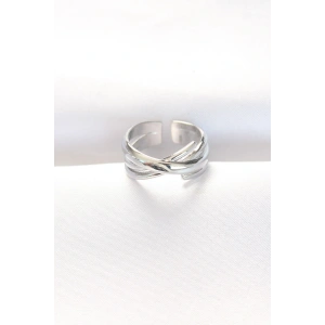 Kalın Silver Renk Ayarlanabilir Yüzük