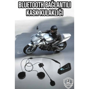 Kask Kulaklığı Motosiklet Intercom Interkom Dinleme Konuşma Özellikli Su Geçirmez