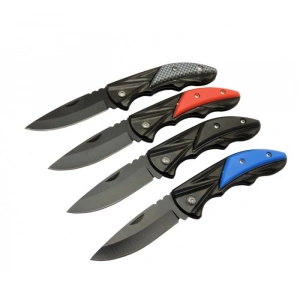 Klipsli 4 lü Set Metal 16 cm Kamp / Outdoor Çakı - Yarı , Kutulu