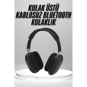 Kulak Üstü Kablosuz Bluetooth Kulaklık Yumuşak Süngerli SD Kart Girişli
