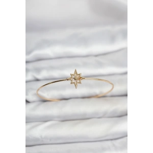 Kutup Yıldızı Model Gold Renk Bileklik - TJ-BB8144