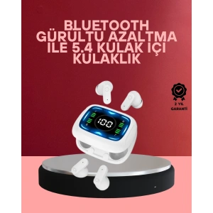 LED Ekranlı Şarj Kutulu Kablosuz Kulaklık Net Arama Özellikli