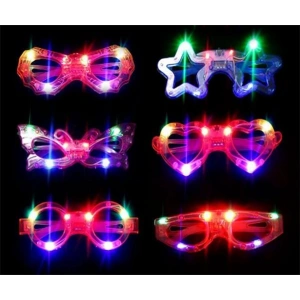 Led Işıklı Karışık 6 Model Yanar Söner Parti Gözlüğü 6 Adet