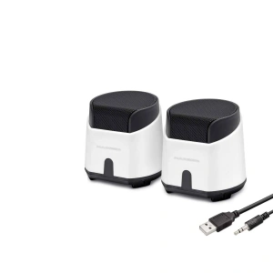 Masaüstü Hoparlör 1+1 USB + 3.5mm - Beyaz HD6024W