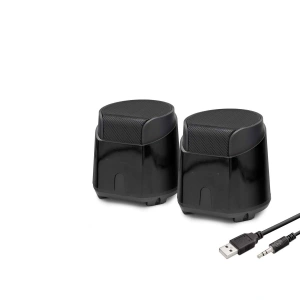 Masaüstü Hoparlör 1+1 USB + 3.5mm - Siyah HD6024
