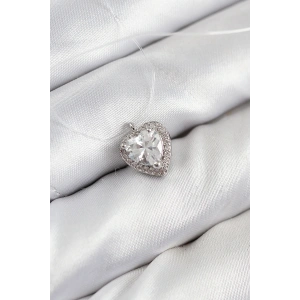 Misineli Kalp Model Gümüş Renk Hayalet Kolye - TJ-BKO10503